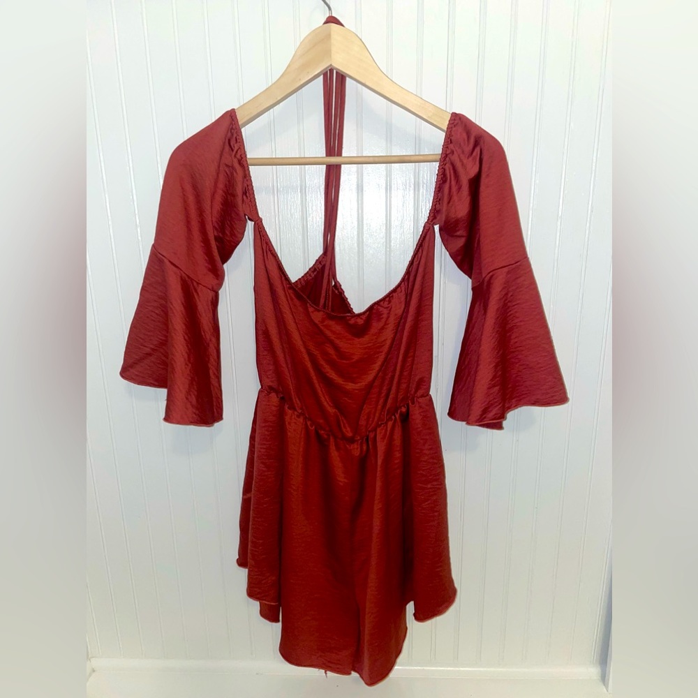 Off shoulder romper.